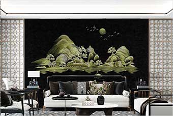 临汾森佰汇航空纤维墙咔（湖光山色）